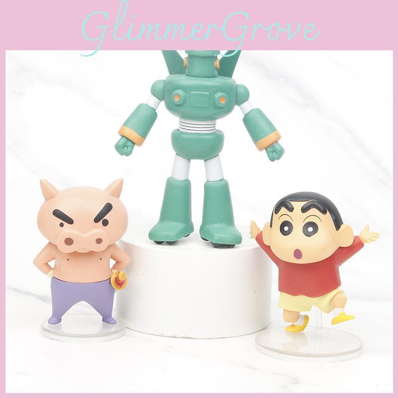 Crayon Shinchan Pvc Action Figures Set With Collectible Cartoon Character Toys For Kids And Adults