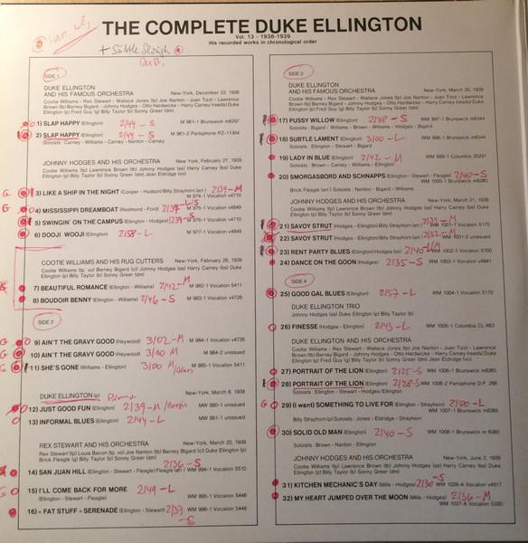 

LP Record DUKE ELLINGTON The Complete Duke Ellington Vol.13 CBS88518 CBS 1981 France Jazz Used