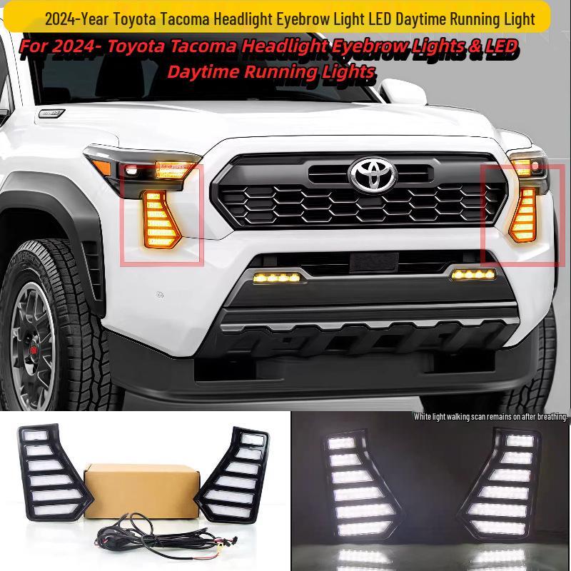Compatible with 2016-2023 Toyota Tacoma headlights, eyebrow lights, and daytime running light upgrades.