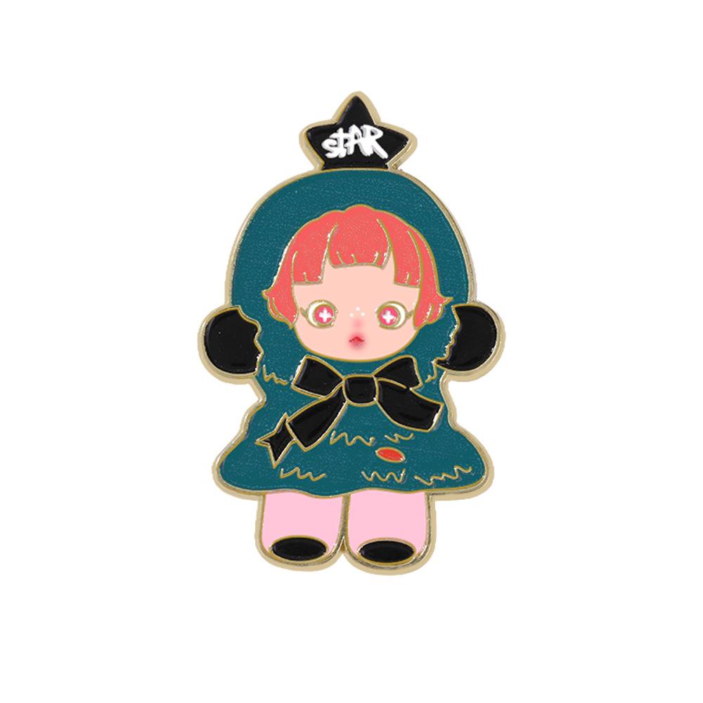 Cartoon Animation DIMOO Series Metal Badge Cute Baby Set POP MART Brooch Cute Clothes Decoration
