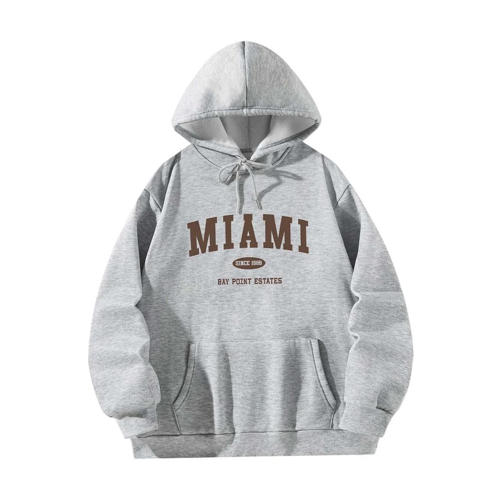 Sweat à capuche à cordon Casual Doux Pull Hauts pour Voyage Randonnée Trajet M