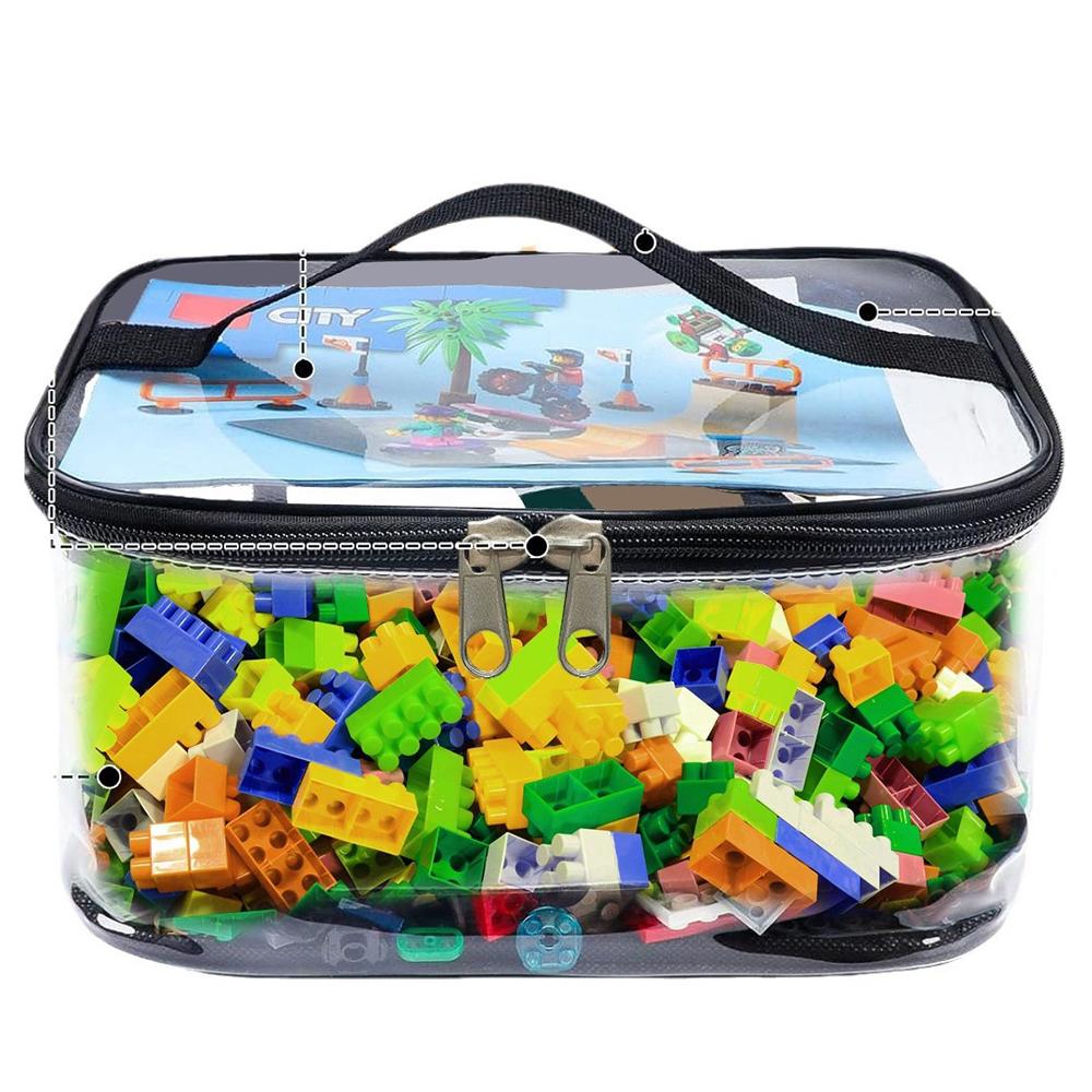 

1 шт. Ведро для хранения Lego для организации деталей, сумка для хранения деревянных игрушек с мелкими деталями чёрный