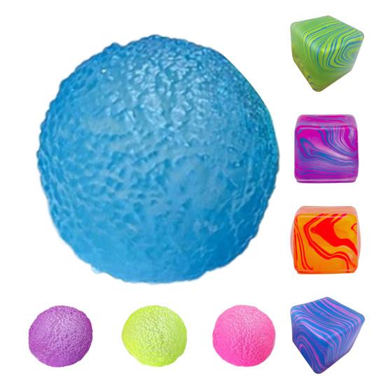 Flow Texture Stress Cube Toy Anxiety Relief Cube Squeeze Sensory Toy Slow Rebound Home Office Relaxation TPR Decompression Stress Ball