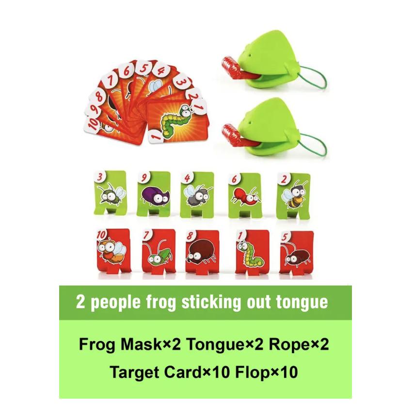 

Lizard Frog Mask Tongue Out Grab Card Double PK Game Children Toys Fun Children s Family Party Boys Girls Desktop Puzzle Gift
