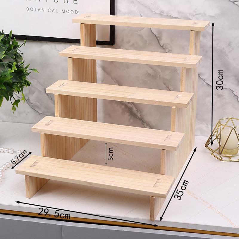 Solid Wood Tiered Bracelet & Hairpin Display Stand