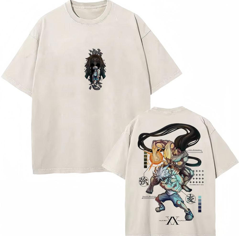 

Washed Anime Hunter X Hunter Alluka Zoldyck T Shirt Unisex Women Fashion Vintage Short Sleeve Cotton Casual Loose Summer Tshirts S