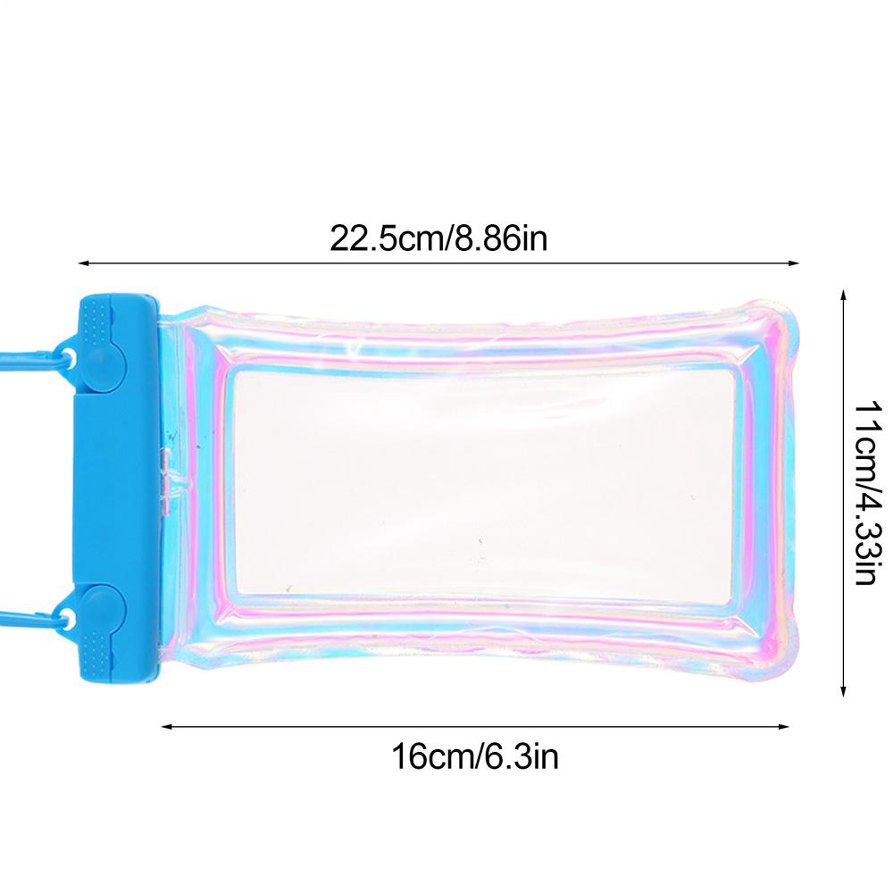 Portable Waterproof Phone Case Pouch Underwater Dry Bag With Neck Strap Luminous Swimming Bag Large Capacity Storage Bag
