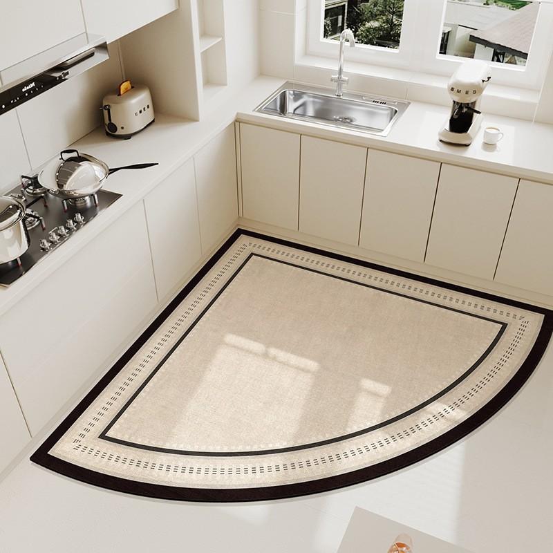 

Nordic retro floor mats for bathroom, toilet, kitchen, household, cuttable, water-absorbent, quick-drying, non-slip floor mats 60X60cm