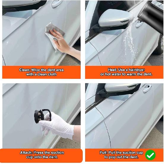 Car Dent Removal Tools, Powerful Dent Puller Set For Car Repairs, Window Handles, Refrigerator Doors, Mirrors, And Phone Screen Removal