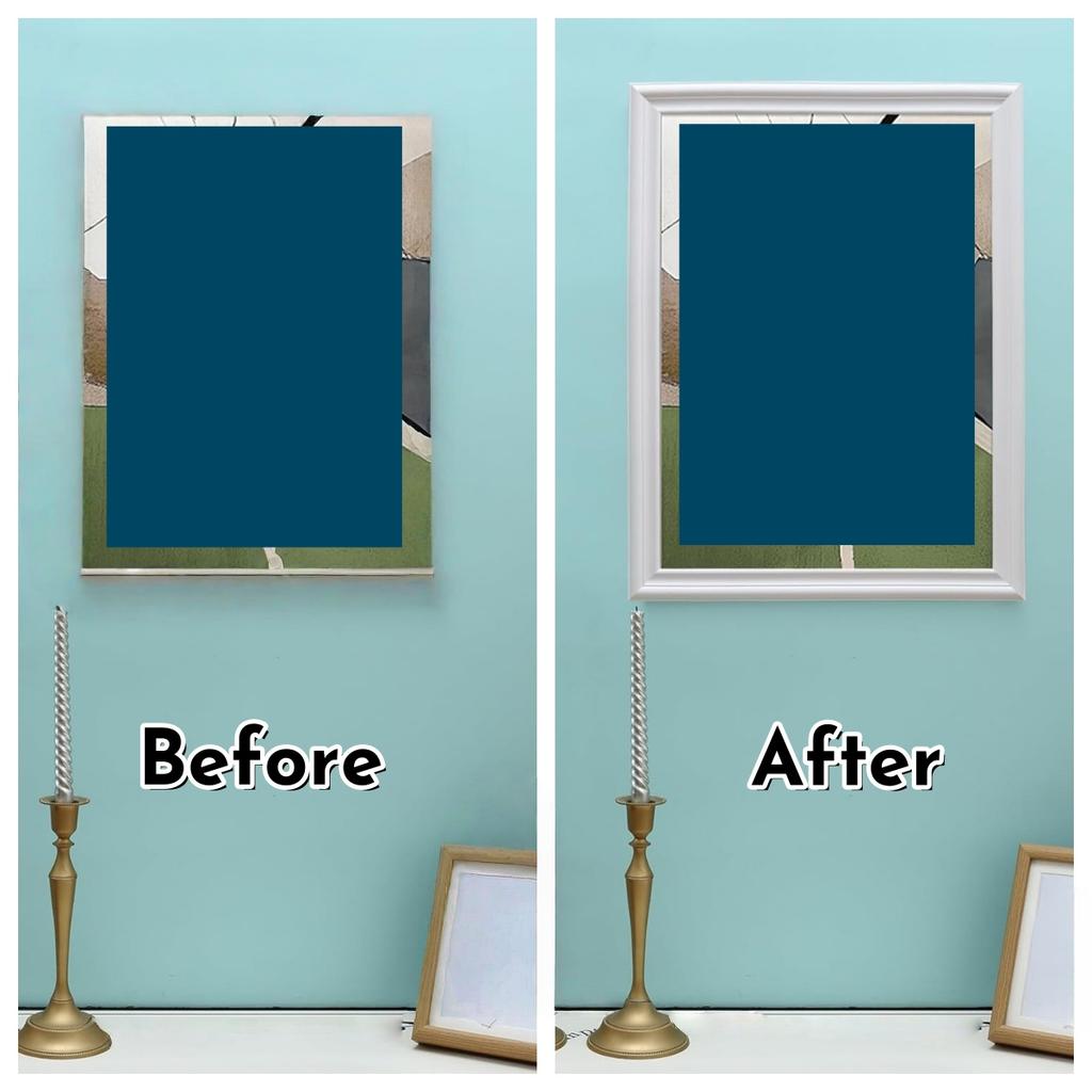 1PC 2M/78.74in Peel and Stick Molding Chair Rail Panel Flexible Wall Molding Trim Self Adhesive Panel Moulding for DIY