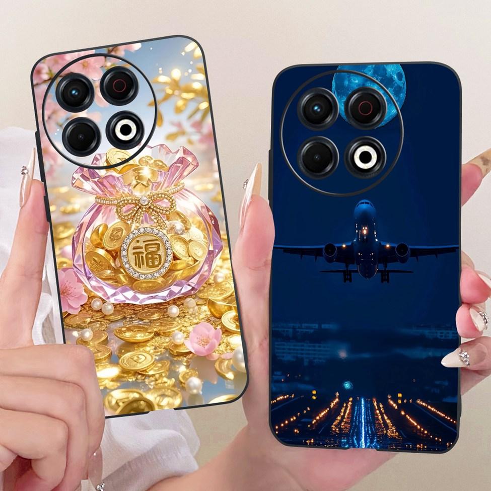 Phone Case For Tecno Spark 30 Pro 4G Cover KL7 Luxury Fashion Cute Cat Funny Painted Bumper For Tecno Spark 30 Pro 4G Casing