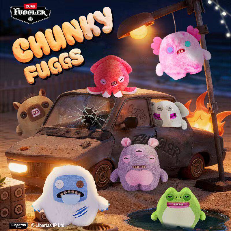 38 ס"מ בובות קטיפה מקוריות מסדרת Fuggs שמנמנות בובות קטיפה ענקיות Squishy מפלצת מכוערת מצחיקה צעצועים טרנדיים מתנה עגולים ושמנמנים