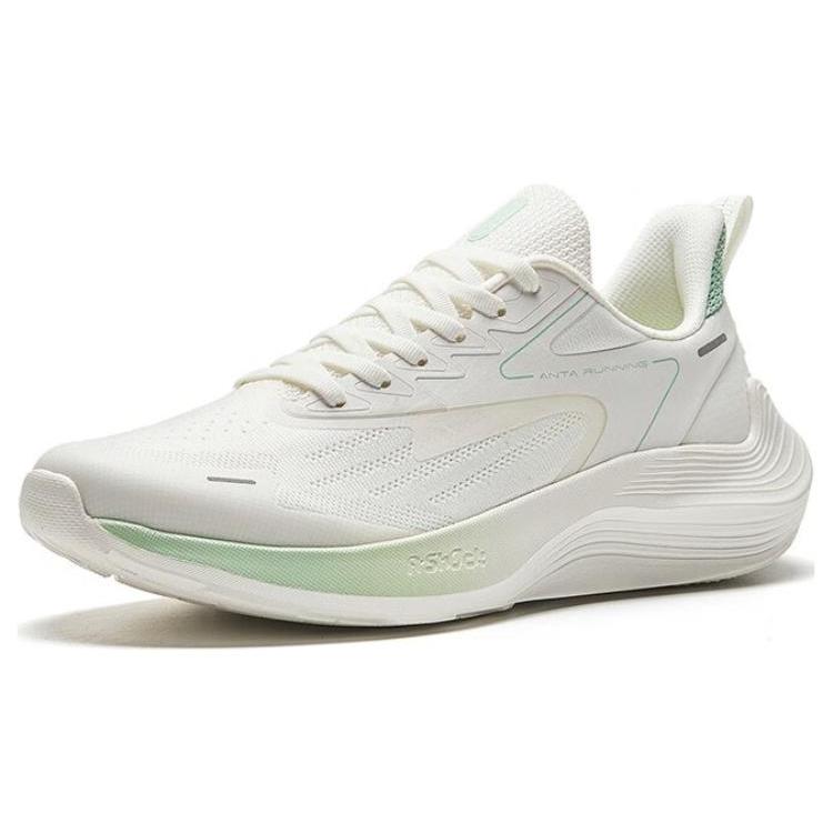Anta New Stinger Slip Resistant Low Top Running Shoes Women's White Green 922335580-1