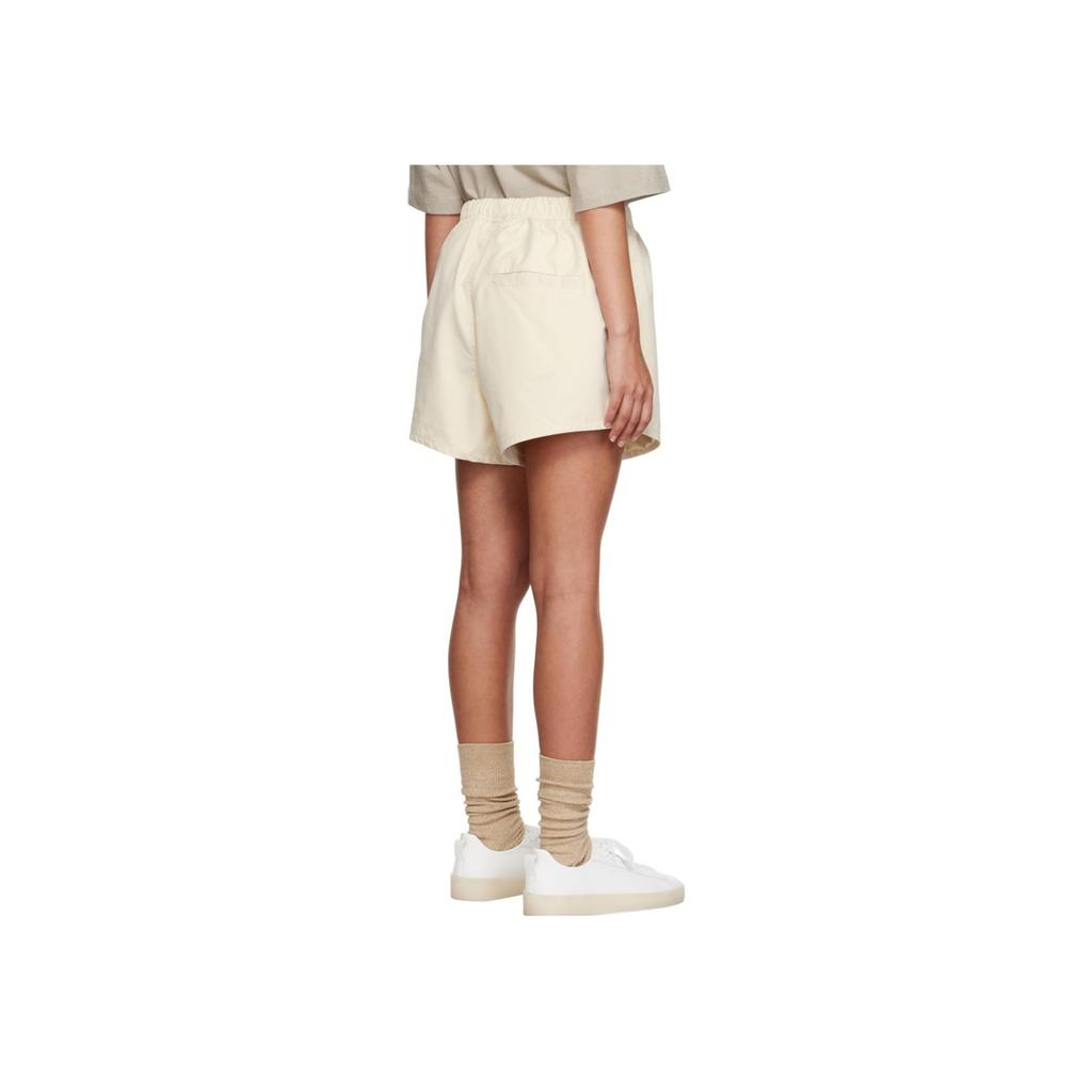 Fear of God Essentials Fall/Winter 2022 Nylon Running Shorts With Letter Logo Print Unisex Bottoms Eggshell FOG-FW22-0792