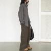 Smoke Gray Temperament Shirt, New Women's Light Luxury High-end Spring Simple Lazy Style Loose Inner Shirt