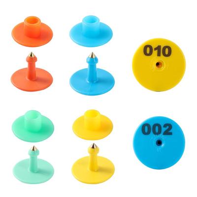 100 Pcs Pig Sheep Rabbit Cattle Ear Tag Signs Laser Typing Copper Head Earrings Livestock Label Farm Animal Identification Card