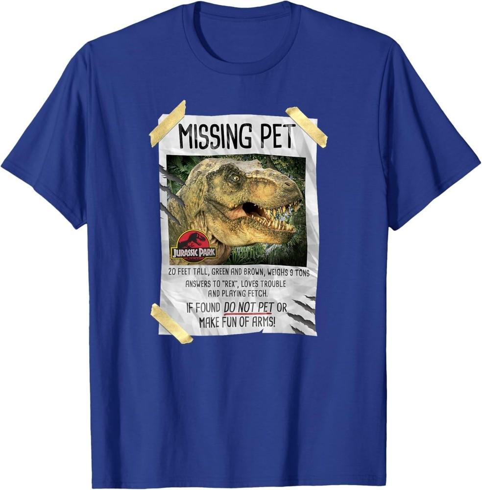 

Jurassic Park Missing Pet T-Rex Poster Taped T-Shirt L