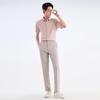 Jiumuwang Men's Silk Blend Straight Leg Dress Pants