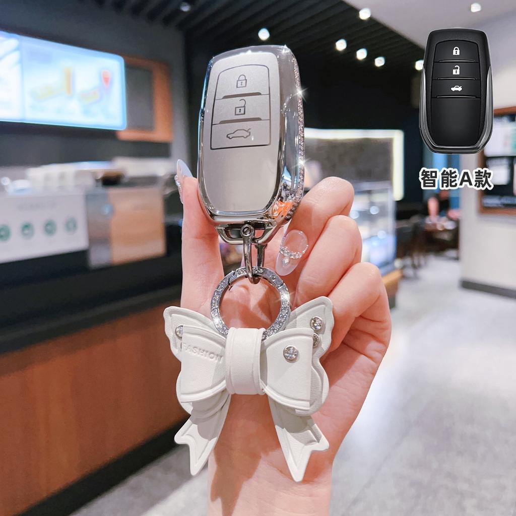 Car Remote Key Case Cover Protect Shell Fob For Toyota Corolla Cross Yaris Prius Hilux Land Cruiser Prado Crown Tlk Camry Lc200