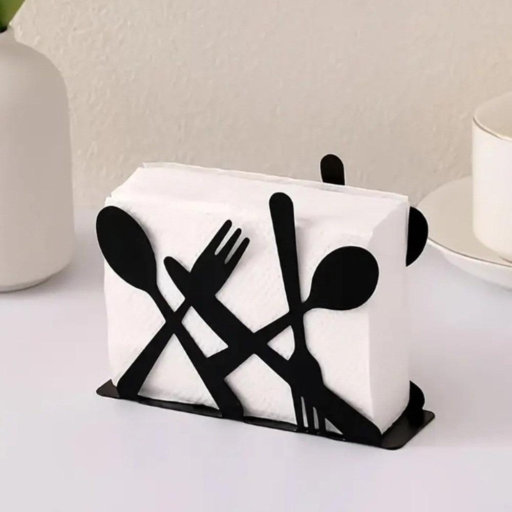 Elegant Napkin Holder Black Vertical Tissue Holder High Quality Tissue Dispenser Restaurant Use