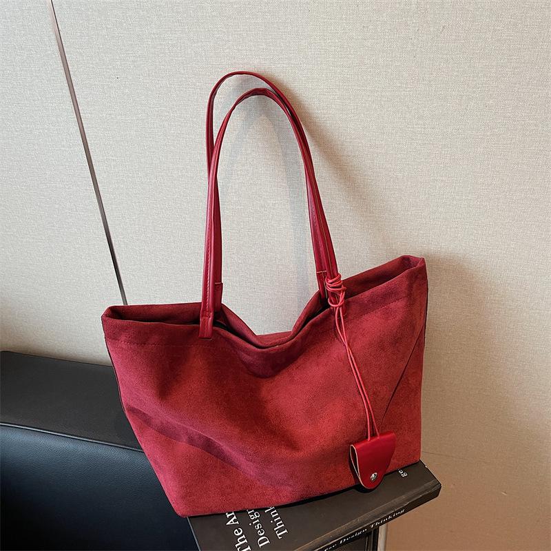 Autumn 2025 Women's Deer Suede Versatile Tote Bag