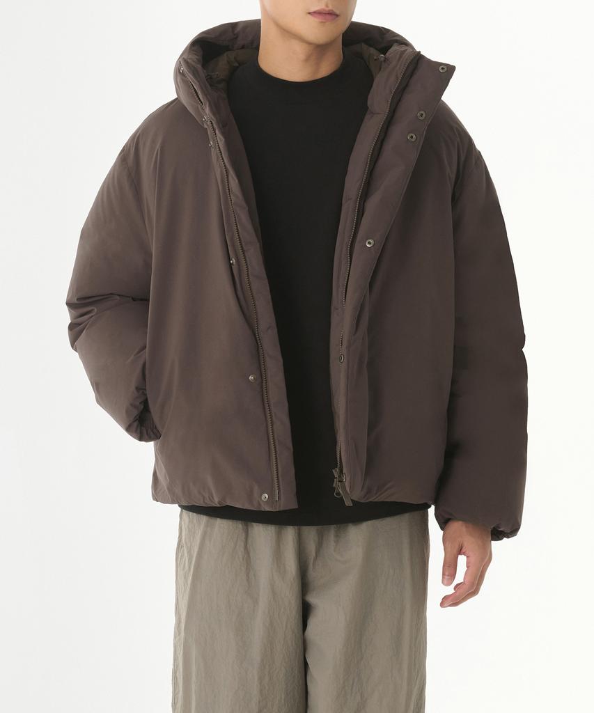 Musinsa Standard Minimal Hooded Down Short Padded Jacket [Baroque Brown]