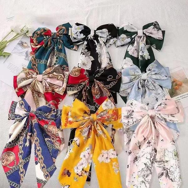 Ribbon Bow Hair Clip Large Vintage Style Hair Clip Spring Clip Hair Accessory Headwear Accessory