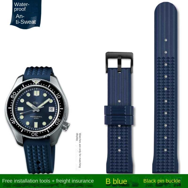 Geeignet für Seiko PROSPEX Vorfahren mm Serie Nachbildung SLA017J1 SLA039J1 Silikon-Gummi-Uhrenarmband 20mm 22mm