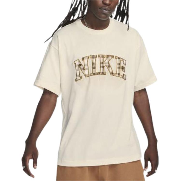 

New Nike T Shirt Unisex Light Ivory White FB2736-110 M