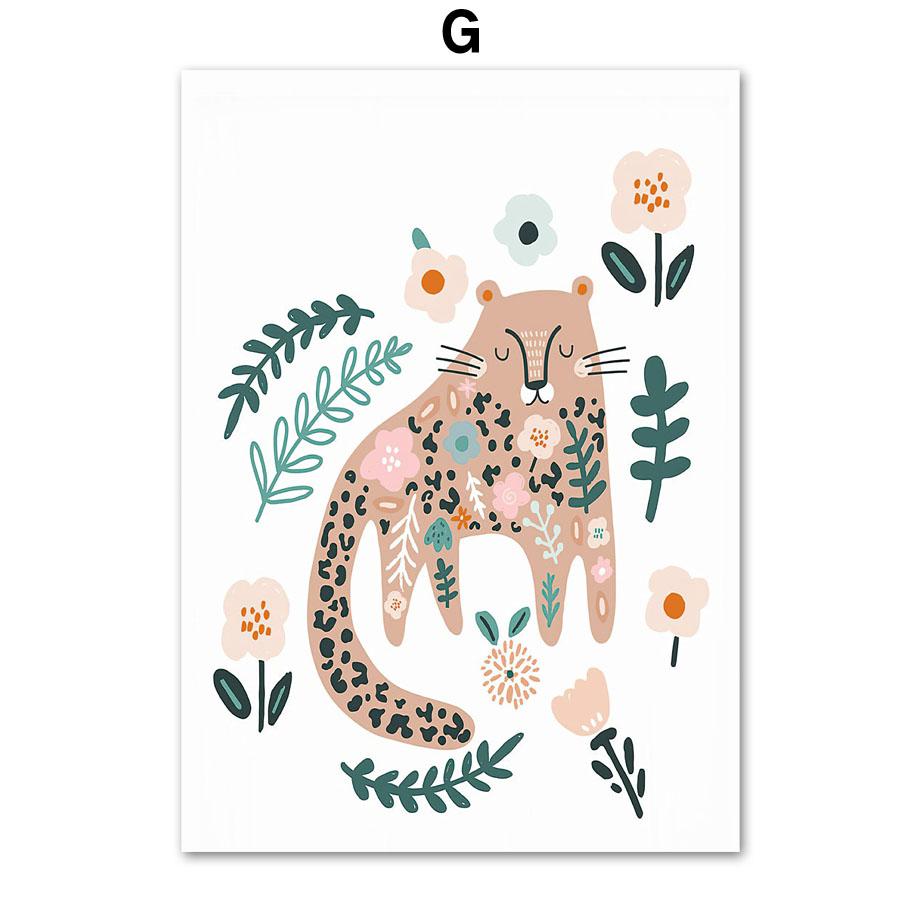 

Гепард, лама, лиса, ленивец, слон, сафари, животное, настенный плакат, скандинавское искусство на холсте, принты, детская комната в стиле бохо, декор для детской комнаты малышей 21X30cm No Framed