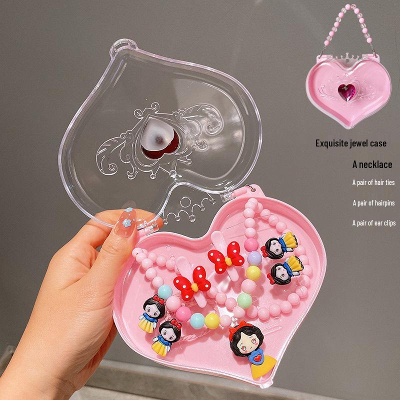Children's Cute Cartoon Fruit Pendant Bracelet Set with Gift Box