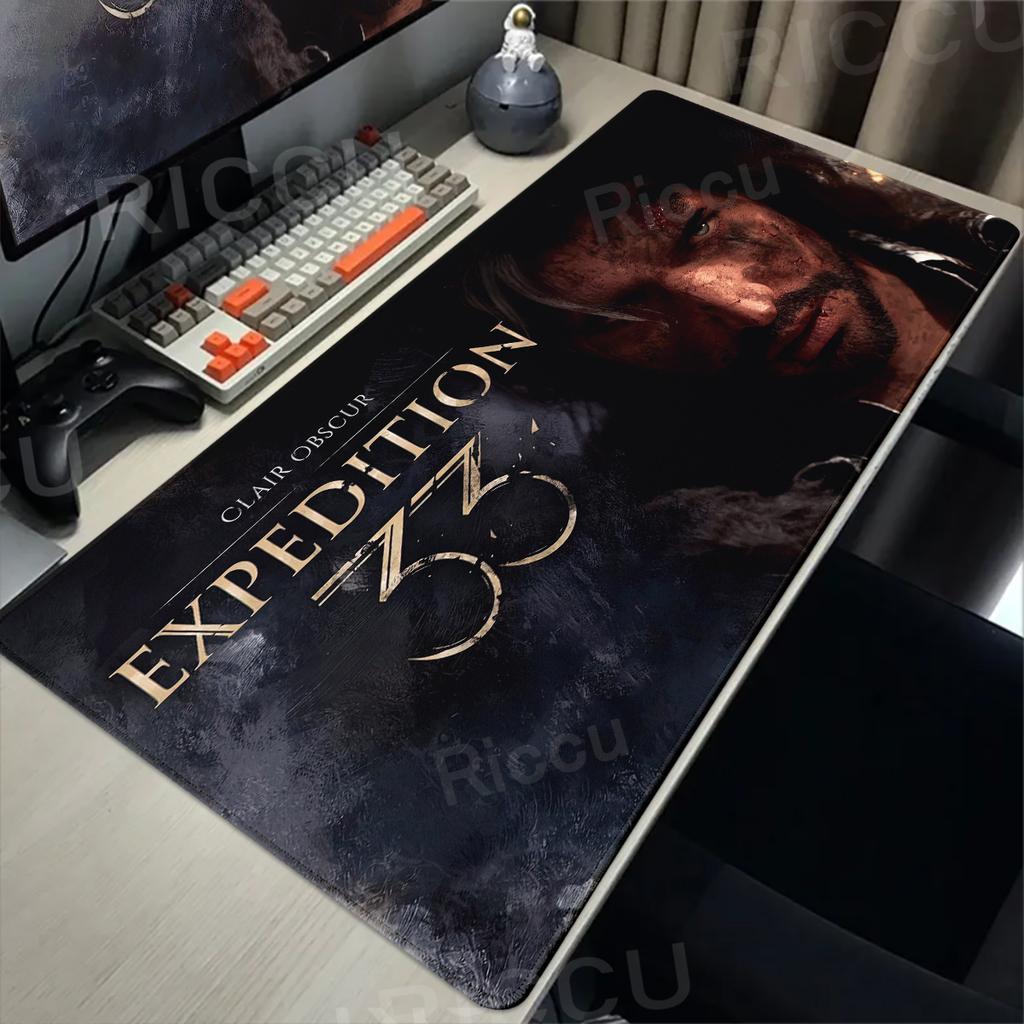 Clair Obscur Expedition 33 Podkładka pod mysz XXL Podkładka pod klawiaturę i mysz ścieg Podkładka pod mysz Podkładki na biurko Akcesoria do PC do gier Mata do e-sportu 90x40cm