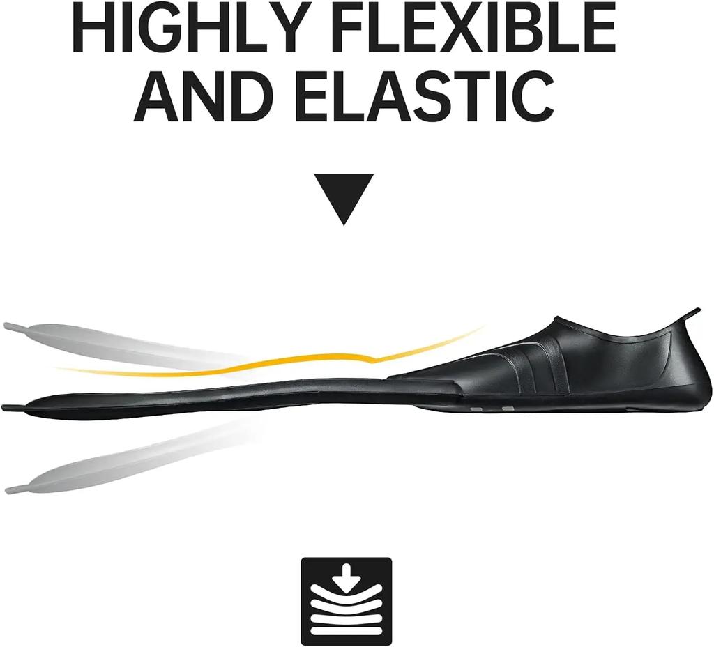 Adult Diving Fins Full Foot Scuba Swim Fins Anti-Slip Durable Snorkeling Gear Beach Training Practical Versatile