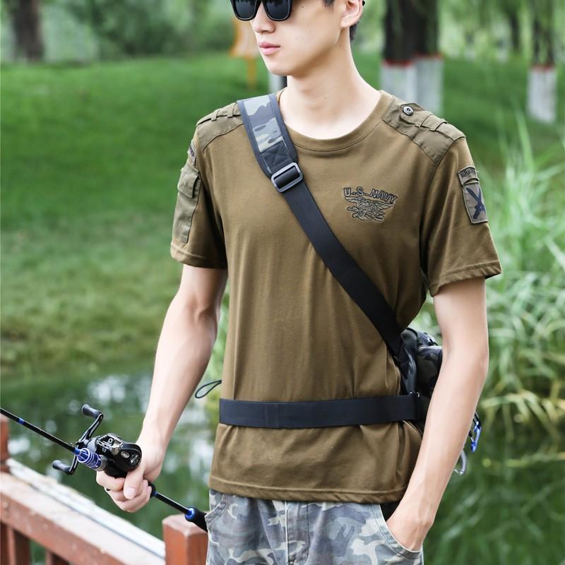 Large Capacity Fishing Tackle Bag Multi Functional Waist Pack Rod Holder Tactical Crossbody Outdoor Sports