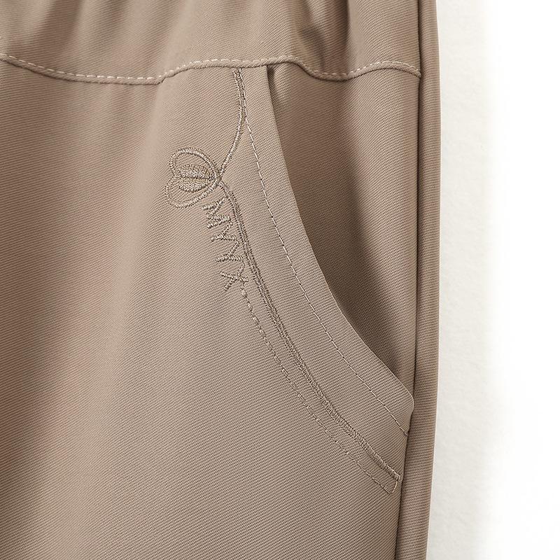 Mamas Sommerhosen Gerades Bein Lässig Locker Cropped Hosen Hosen für Frauen mittleren und höheren Alters