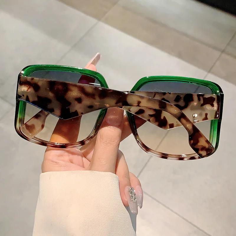 Vintage Big Frame Y2K Square Sunglasses Women For Men Sun Glasses Luxury Brand Designer Punk Popular Driving Pink Eyewear UV400