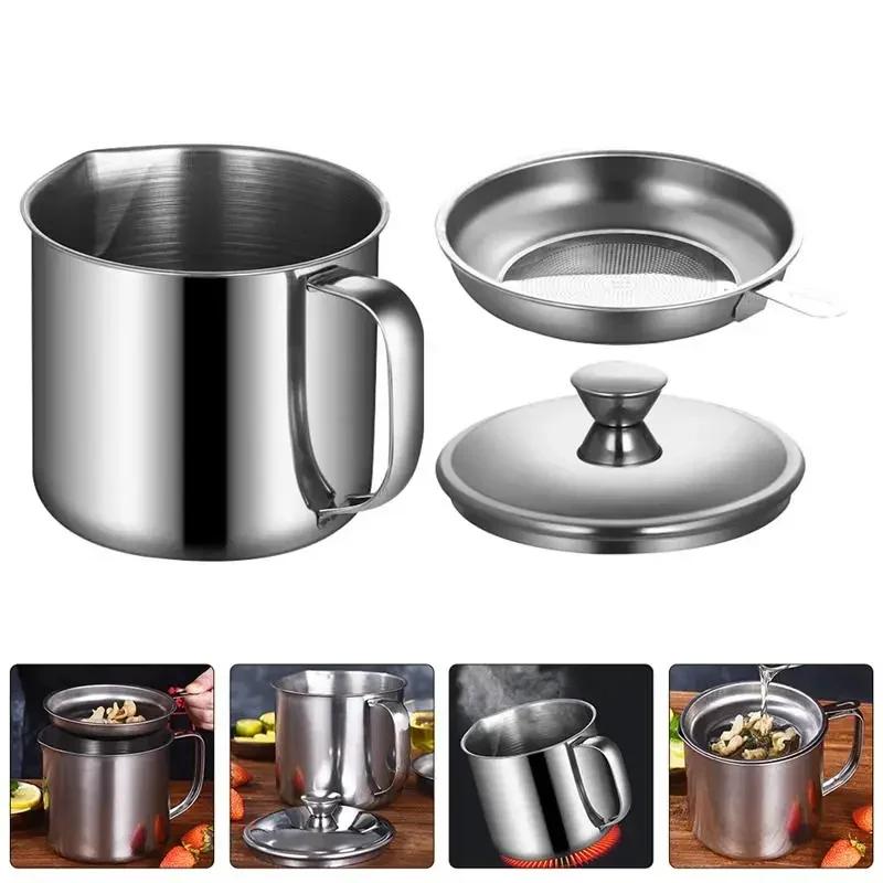 Strainer Soup Mesh Tank Capacity Strainer Gadget Gravy Large Steel Stainless Separator Fine Kitchen Oil Grease