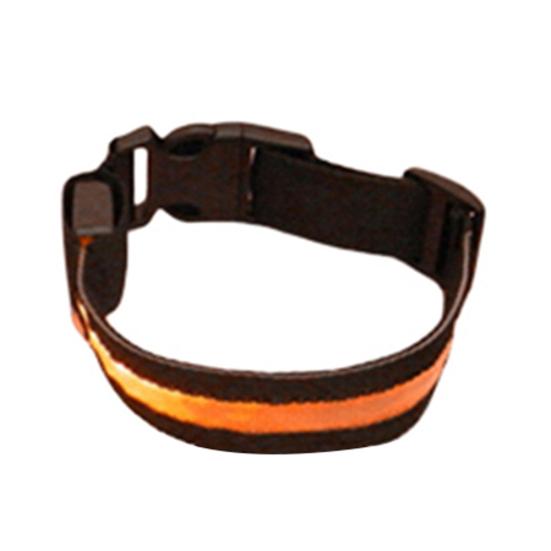 Mode LED Hund Haustier Nacht Sicherheits Halsband Blinkend Leuchtend Nylon Halsband Band