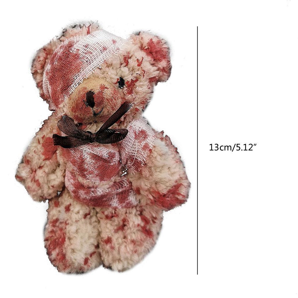 Bloody Pendant Bear Plush Trendy Keyring Keychain Cool Jewelry For Birthdays