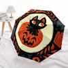 1pc Halloween Pumpkin Cat Automatic Open/close Folding Umbrella, Compact Portable Travel Umbrella, Perfect Birthday/Christmas,