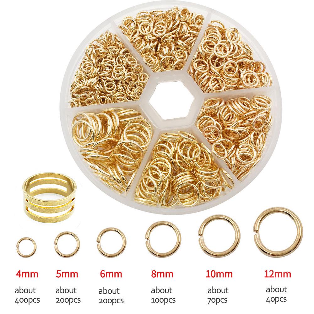 1010-Piece Multi-color Open Jump Rings for DIY Jewelry Making - Iron Rings Set for Handmade Necklaces and Pendants