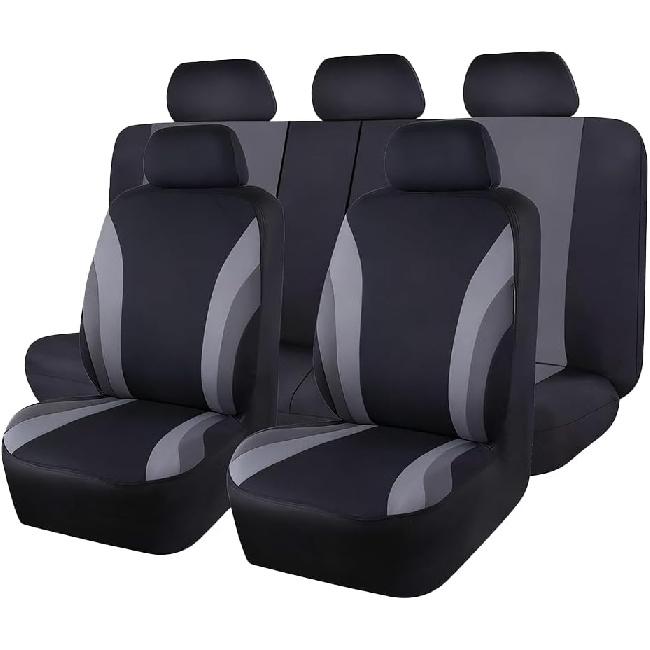 Car Front Seat Covers Only, Sports Breathable Mesh Vehicle Front Seat Protectors with Removable Headrest Covers, Auto Interior Protection