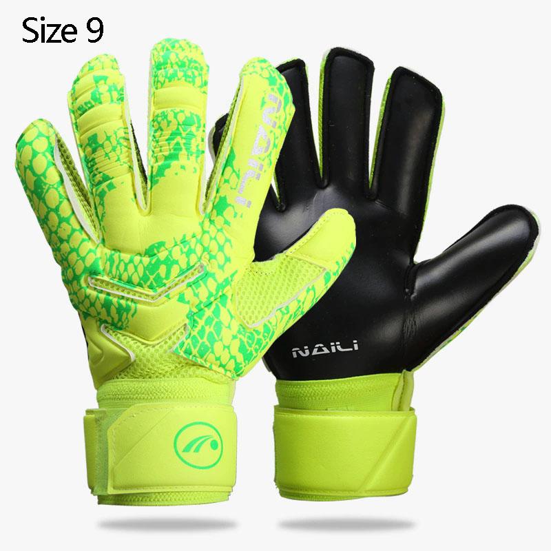 

1 пара футбольных вратарских перчаток для юношей и взрослых, профессионального уровня, противоскользящие, дышащие, для матчей, футбольные принадлежности