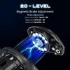 Mavllos Resolute Ultralight Baitcasting Gear Lure Weight Carbon 4kg Drag Magnetic Handle Reel, 7.11 Ratio, 9+1 Bearings, 2-22g, Frame, Capacity,