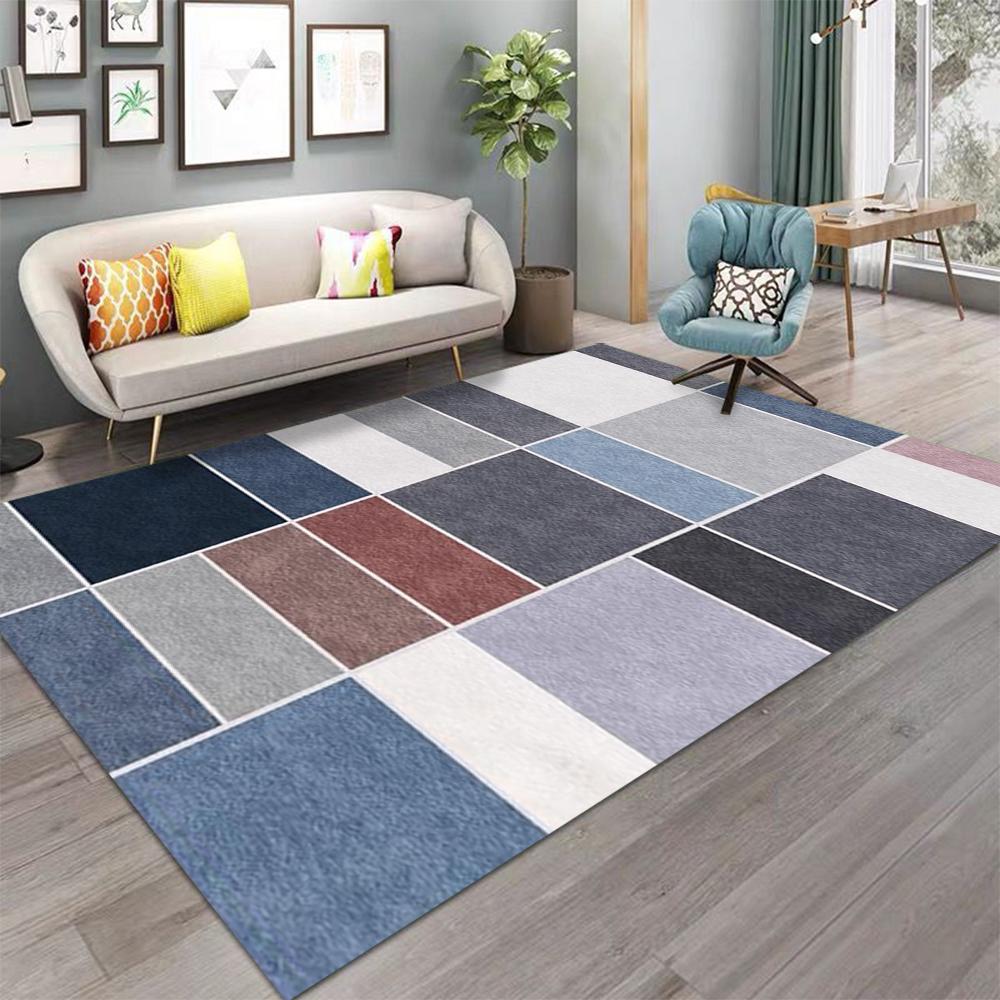 Grey Carpet Modern Living Room Carpet for Bedroom Chair Washroom Floor Mat Washable Dining Room Bedroom Decor Floor Rug