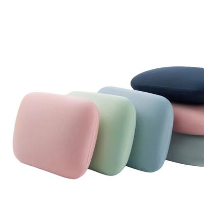Almohada Cervical Esponjosa Color Macarrón Almohada de Viaje para Dormir Almohada Portátil para Siesta Oficina