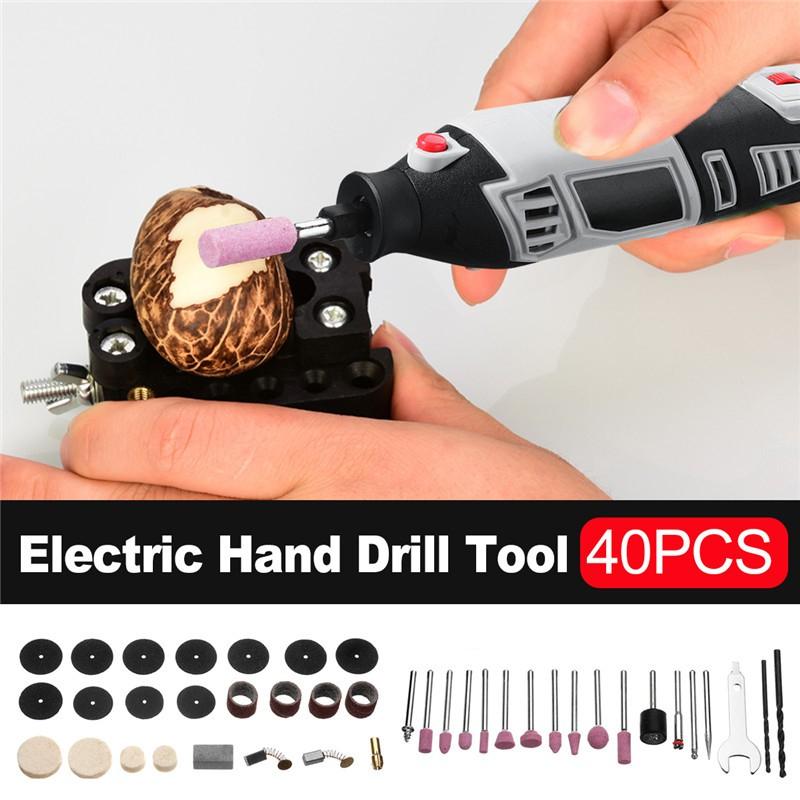 8000 U/min 180 W 220 V Mini Tragbare Elektrische Bohrmaschine Rotationswerkzeug Schleifen Handwerkzeug Polieren mit 40 Stück Zubehör