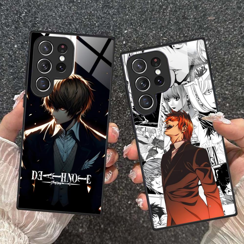 Death Note Kira Light Mobile Phone Case for Samsung Galaxy S26 S25 S24 S23 S22 S21 S20 Note20 Plus FE Ultra Glass Colorful Cover