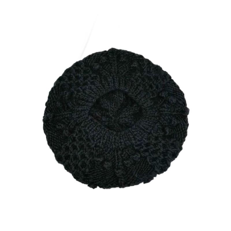 25 early autumn new cashmere beret women's 100 pure cashmere autumn three-dimensional twisted flower handmade tide
