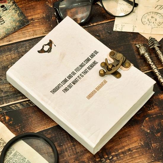 17.78 Cm Motivational Qutoes Diary with Recycled Cotton Free Handmade Paper 250Gsm